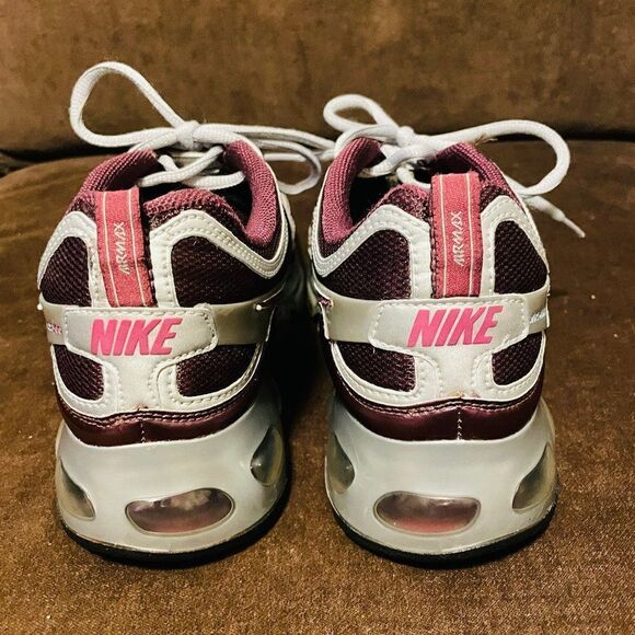 Gorgeous Vintage Nike Zoom Air Max 360 Burgundy Maroon White Womens 9 US 40.5 EU - Picture 4 of 11